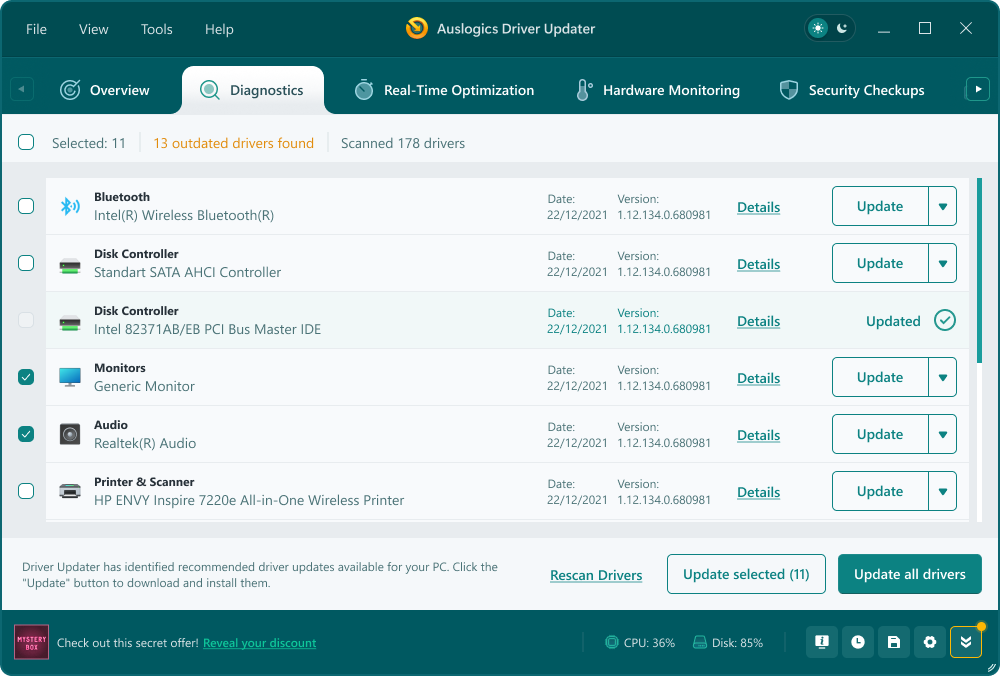 screenshot of Driver Updater